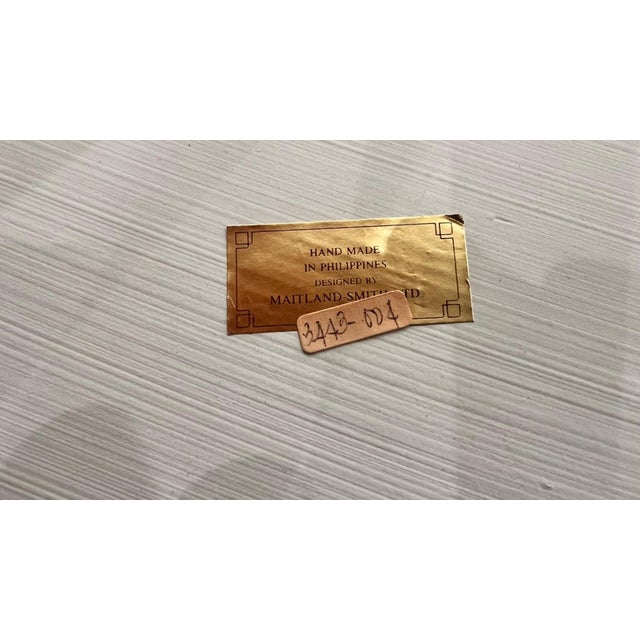 White 1990s Maitland-Smith Demilune Hand-Painted Console Table For Sale - Image 8 of 12