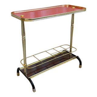 Mid-Century Modern Formica and Brass Side Table by Luisa & Ico Paris for MB Italy, 1960s For Sale