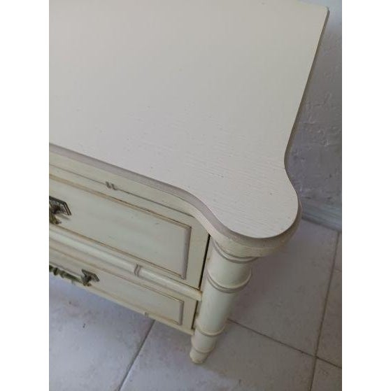Hollywood Regency 1970s Hollywood Regency Authentic Nightstand 2 Drawer For Sale - Image 3 of 6