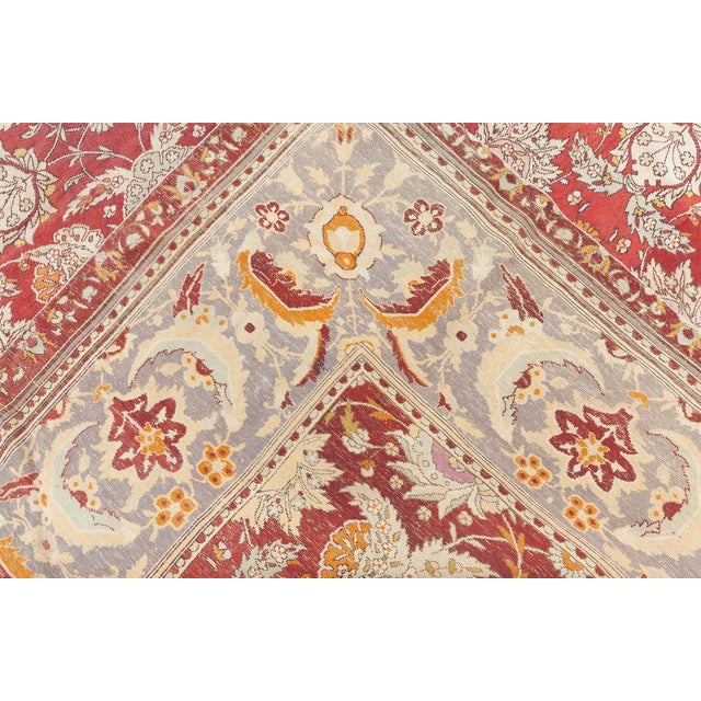 Textile Exquisite 19th-Century Turkish Hereke Rug For Sale - Image 7 of 9