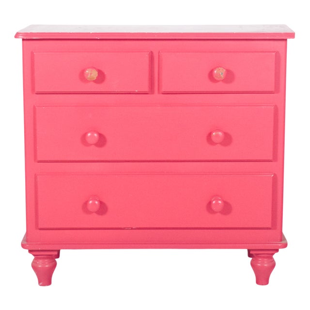 Vintage Chest of Drawers in Pink, 1970s For Sale
