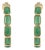 5.45 Carat Octagon Emerald Hoop Earrings for Women in 18k Yellow Gold- 2 Pieces For Sale