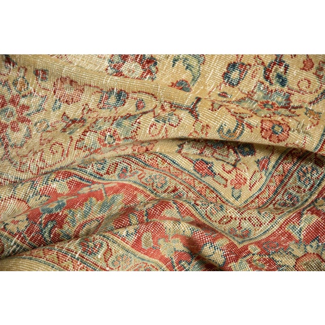 1950s Vintage Distressed Tabriz Carpet - 8'4" x 11'10" For Sale - Image 5 of 12
