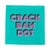 Pop Art Mahjong Crack Bam Dot Acqua Pink Cotton Sateen Cocktail Napkins, Set of 4 For Sale - Image 3 of 5