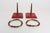Pair of handmade Folk Art ring toss games, ca. 1950s, USA. Composed of whittled tree branches supported by red painted...