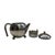 With its perfectly spherical body, sculptural ball feet, and gleaming stainless steel finish, this vintage teapot embodies...