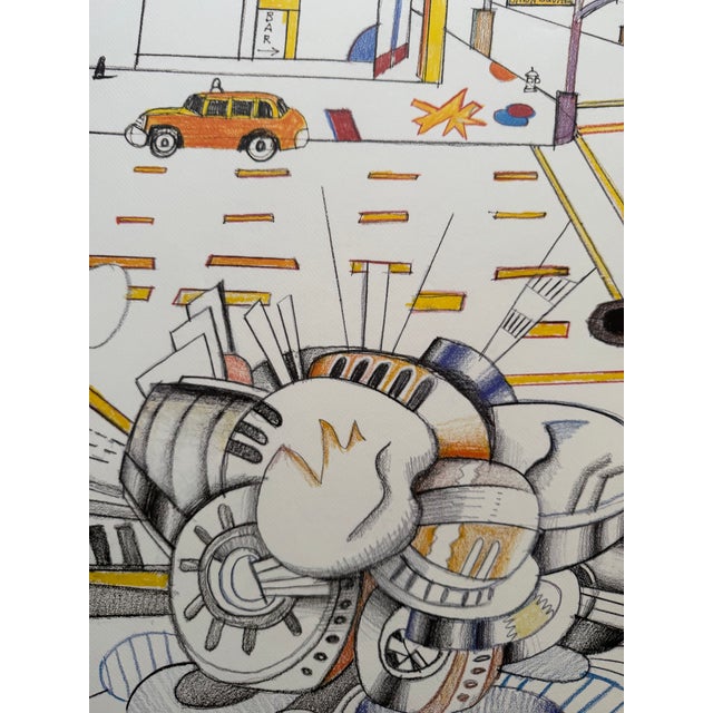 Saul Steinberg (1914–1999), Cocktail Lounge, 1986, Vintage Exhibition Poster For Sale - Image 12 of 13