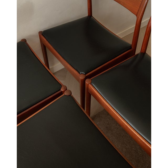 Danish Modern Teak Dining Chairs by Johannes Nørgaard, 1960s, Set of 5 For Sale - Image 16 of 18