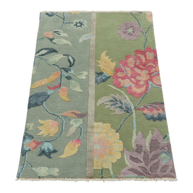 Made with hand-knotted wool, this 2x3 contemporary gift-sized rug represents the Chinese Art Deco rug collection by Rug &...