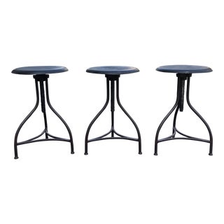 Adjustable Modern / Industrial Style Barstools - Set of 3 For Sale