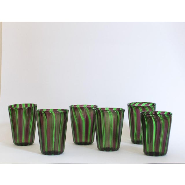 Italian Murano Glassware in the style of Gio Ponti, 2004, Set of 6 For Sale - Image 17 of 18