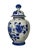 Vintage hand-painted royal delft / de porceleyne fles lidded vase from 1972, decorated in delft blue with rich floral...