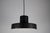 1960s Black Metal and Opaline Glass Pendant Lamp attributed to Stilnovo, Italy, 1960s For Sale - Image 5 of 13