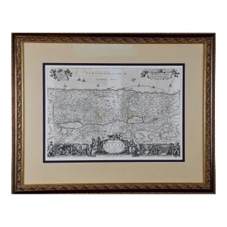 17th Century Dutch Map of the Holy Land at the Time of Jesus by Visscher, 1663 For Sale