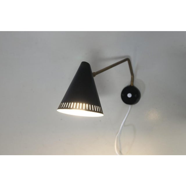 Mid-Century Modern Scandinavian Wall Lamp in the style of Paavo Tynell, 1950s For Sale - Image 3 of 4