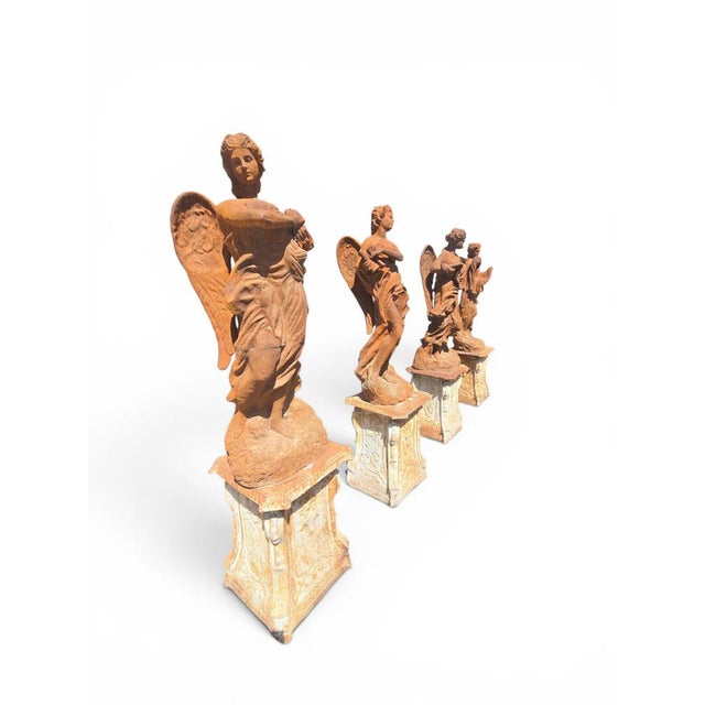Four Seasons Sculptures in Patinated Iron, 1970s, Set of 4 For Sale - Image 10 of 15
