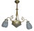 Art Nouveau Brass Chandelier For Sale