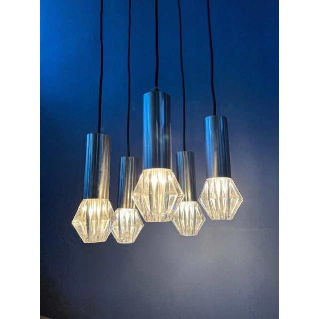 Mid-Century Space Age Cascade Pendant Lamp, 1970s For Sale - Image 6 of 11