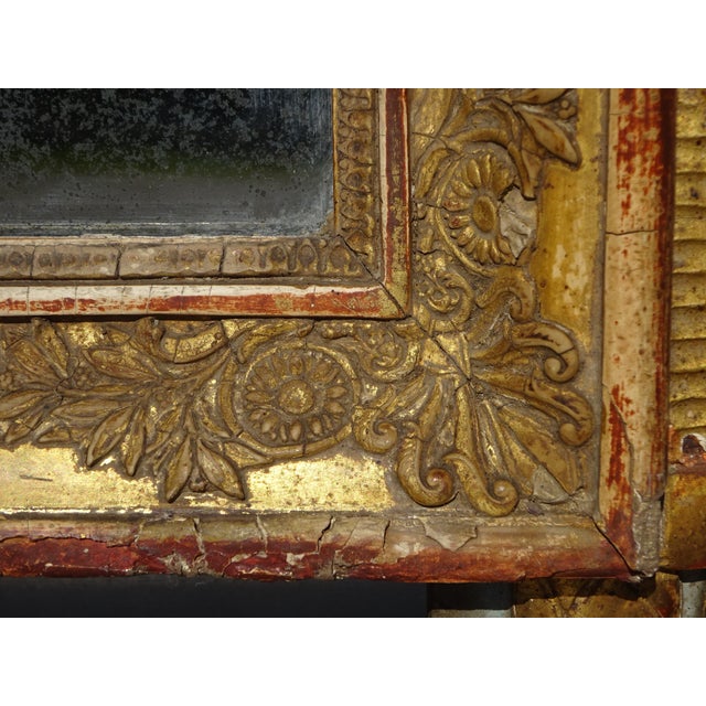 Gold Antique Louis XVI Style Mirror, 1800s For Sale - Image 8 of 18
