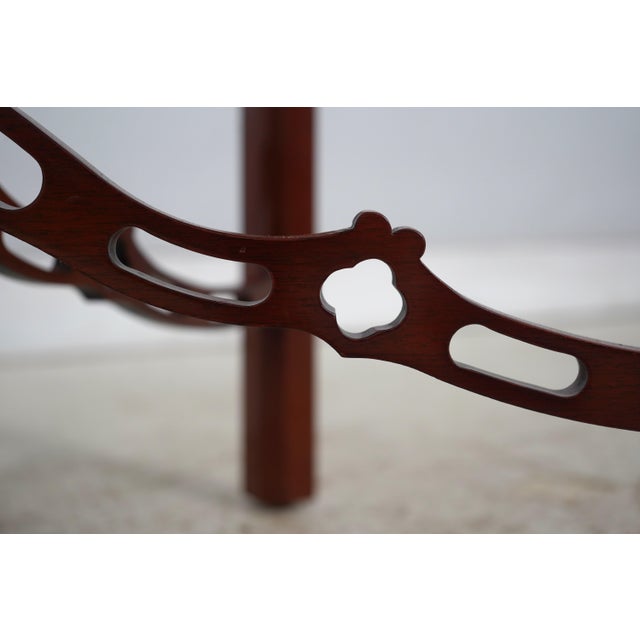 Kindel Chippendale Mahogany Tea Table For Sale - Image 10 of 15