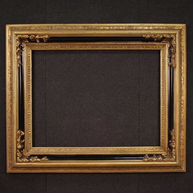 Large Vintage Lacquered and Gilded Frame, 1990 For Sale - Image 16 of 16
