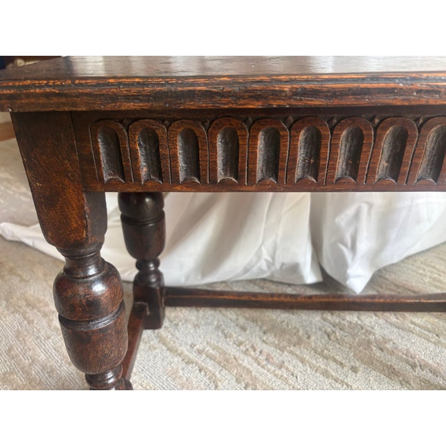English JacobeanStyle Oak Joint Stool, 19th Century For Sale - Image 3 of 10