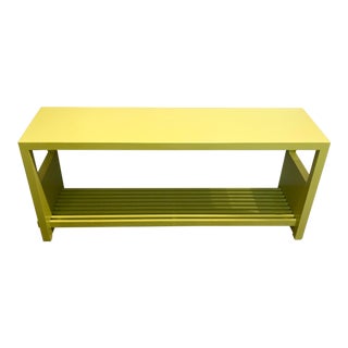 Citrus Lacquered Console Table For Sale