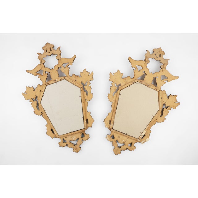 Rococo Venetian Giltwood Mirrors, Italy, 1850s, Set of 2 For Sale - Image 10 of 11