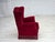 Danish Highback Armchair in Red Velour and Ash, 1970s For Sale - Image 10 of 18