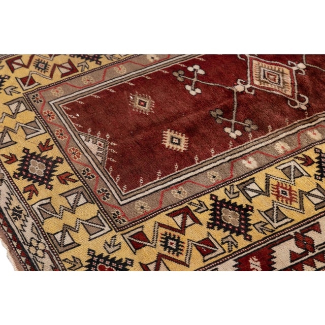 Textile Vintage Turkish Rug, 4'2" X 7'1" For Sale - Image 7 of 9