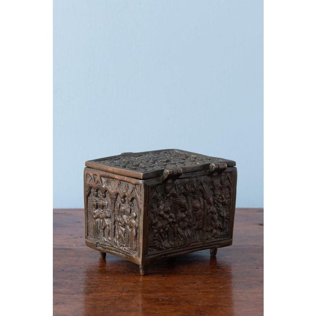 Gothic Revival Bronze Casket Box, 1880 For Sale - Image 5 of 12