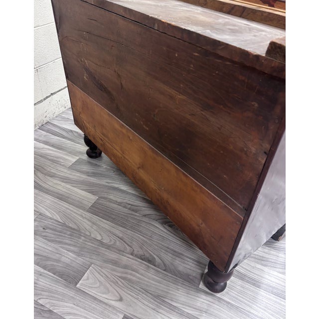 Antique Empire Flame Mahogany Secretary Desk and Bookcase For Sale - Image 17 of 18