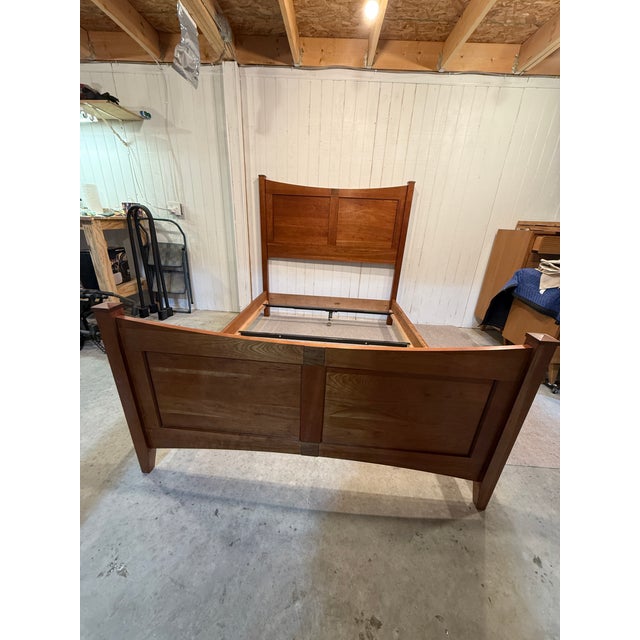 Solid Cherry full-size bed frame made in the USA by Harden. Crafted in the mission/craftsman style, this bed is in...