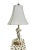 1930s Revival Style White & Gold Porcelain Male Figural Table Lamp For Sale - Image 10 of 10
