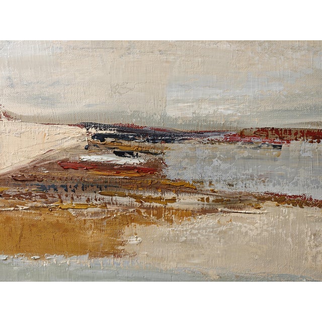 2020s Entre Deux Rives, Contemporary Abstract Seascape Oil Painting, Framed by Sophie Dumont For Sale - Image 5 of 9