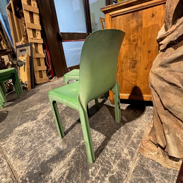 Green Selene Chairs by Vico Magistretti for Artemide, 1960s, Set of 4 For Sale - Image 8 of 12