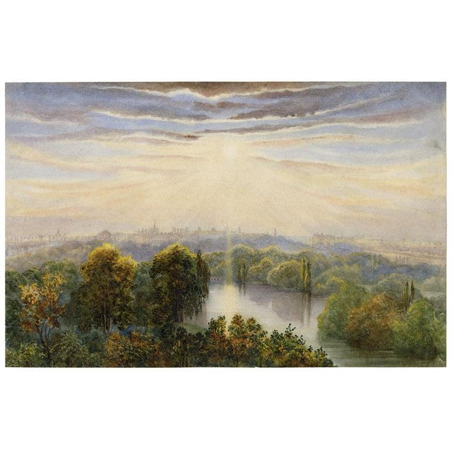 Unkniown, Buckingham Palace from the Indian Office Upper Window, London, Watercolour For Sale - Image 4 of 7