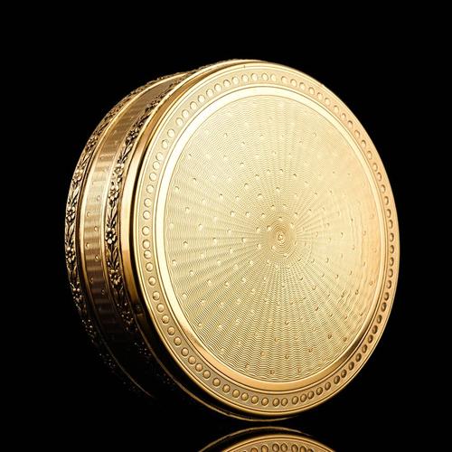 Gold Antique French Silver Gilt Vermeil Circular Box, 1900s For Sale - Image 8 of 18