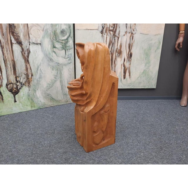 Postmodern Anthroposophical Basswood Sculpture in the Dornach Style, 1940s For Sale - Image 3 of 12