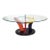 Postmodern 1980's Marble & Glass Coffee Table Colorful Abstract - Memphis Design For Sale