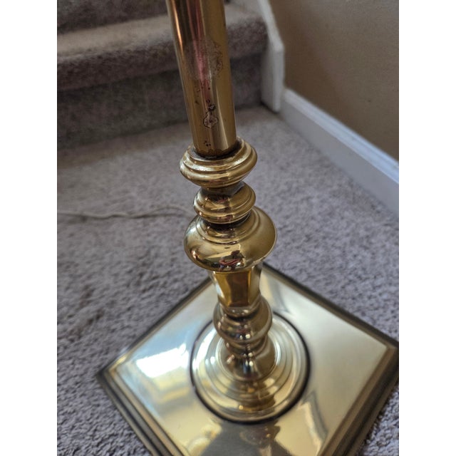 Vintage Frederick Cooper Brass Regency Floor Lamp For Sale In Indianapolis - Image 6 of 10