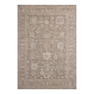 Chris Loves Julia x Loloi Louisa Taupe / Ivory 7'-10" x 7'-10" Round Area Rug For Sale