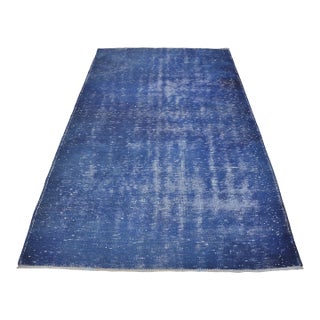 Blue Vintage Handknotted Wool Carpet For Sale