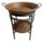 Vintage Crespi Style Split Reed Rattan Tray Table For Sale