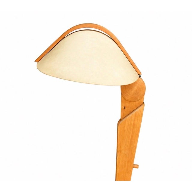 An exceptional floor lamp, crafted in the 1970s by the renowned German lighting manufacturer Domus. The design evokes the...