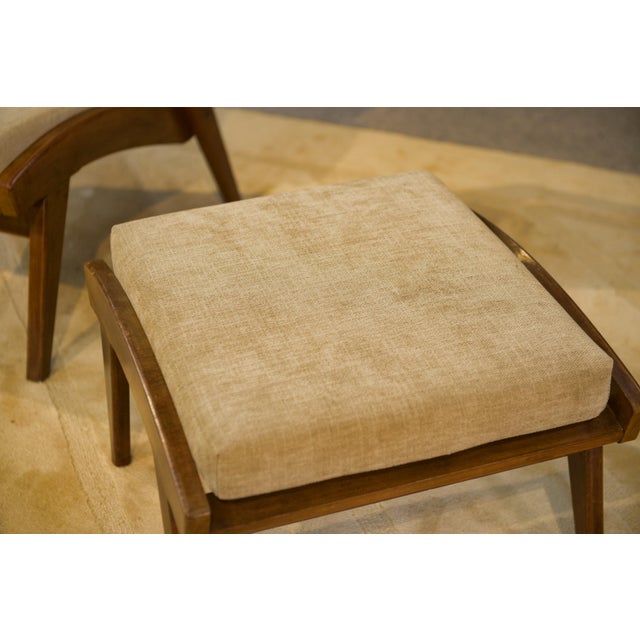 Scandinavian Armchair and Ottomans, 1960s, Set of 3 For Sale - Image 15 of 16