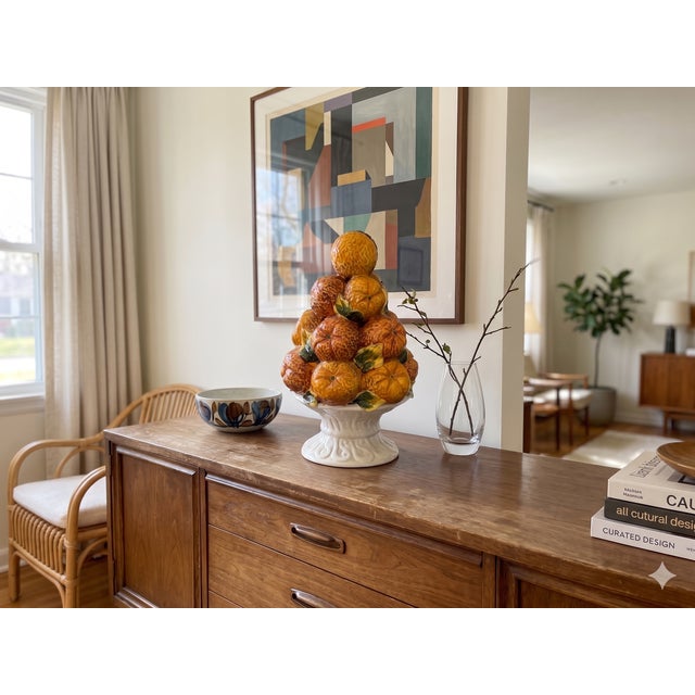 Fresh from a Tuscan dream (or perhaps just your next dinner party), this vintage Italian Majolica topiary is a masterclass...