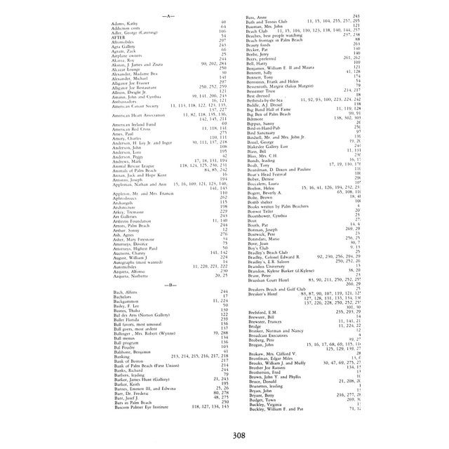 White "The Palm Beach Book of Facts & Firsts" 1989 Sheeran, James Jennings and Haas, Pamella J. For Sale - Image 8 of 10