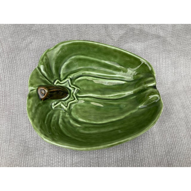 Vintage Olfaire Majolica Green Bell Pepper Bowl For Sale - Image 13 of 17