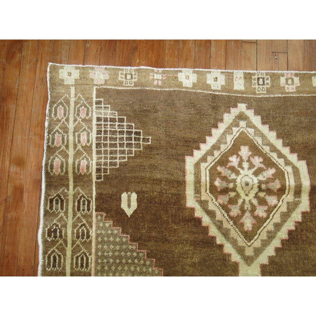 Folk Art Zabihi Collection Turkish Wide Gallery Runner For Sale - Image 3 of 7